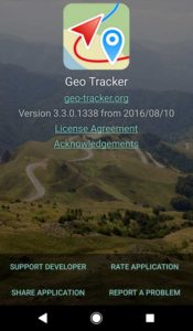アプリ GeoTracker ジオトラッカー